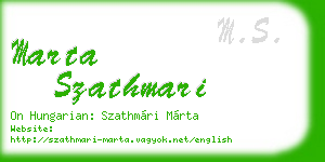 marta szathmari business card