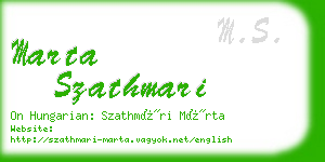marta szathmari business card